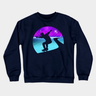 Skaterboard Eighties Retro Design Crewneck Sweatshirt